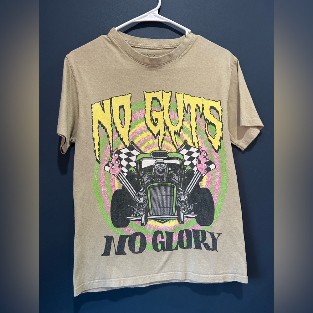 Tan Graphic Tee - No Guts No Glory